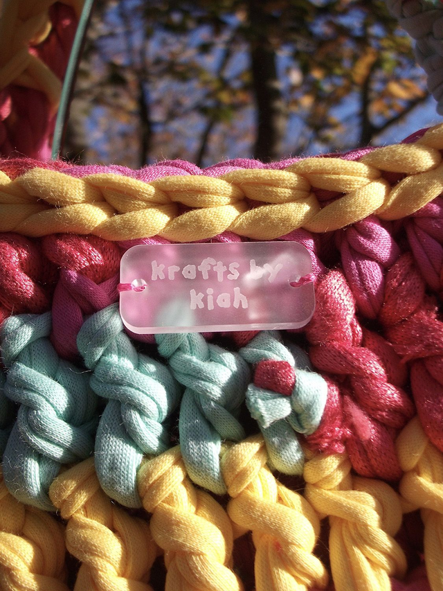 Coral, Turquoise, Magenta and Yellow T-shirt Bag