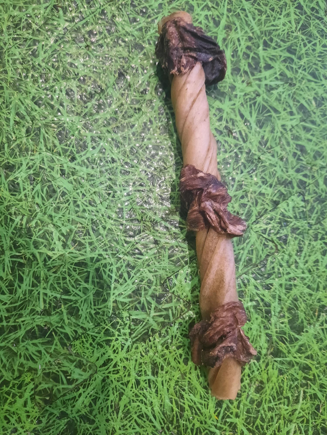 Twisted Buffalo Cheek wrapped in Buffalo Jerky