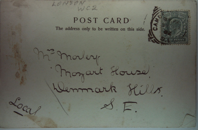 London, Northumberland Avenue, posted 1902 Gebruder Muhlstein Postcard Our Ref A312