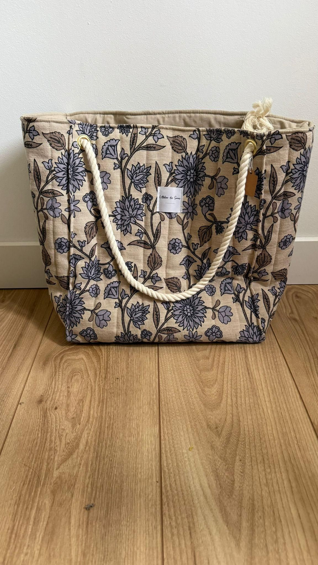 Sac cabas FLEUR MAUVE