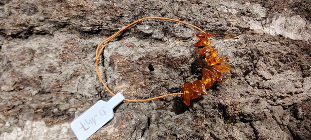 Bracelet réglable ambre 