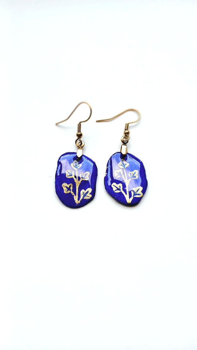 Petite fleur de coton bleue