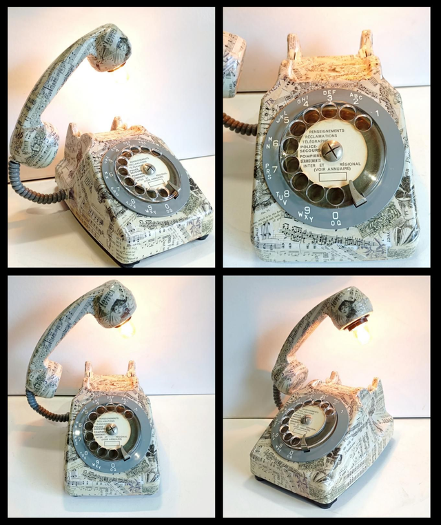 Téléphone déco BD, Lampe d'ambiance déco à poser : Albator, Rahan, Joe BarTeam, Lobo Tommy, Harley Queen etc...