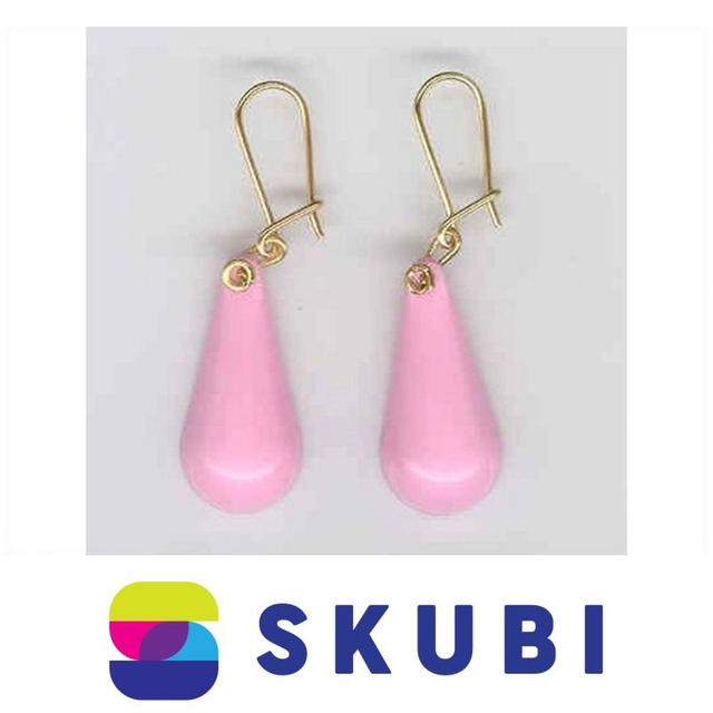 RETRO NÁUŠNICE PLASTOVÉ - KAPKY - 2.5 CM - NA HÁČKU (č. 172)