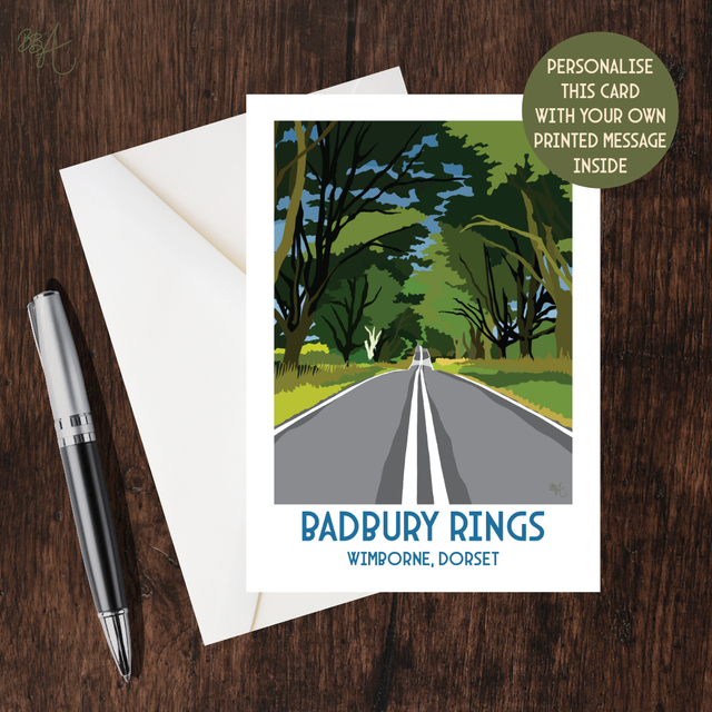 Badbury Rings, Travel Poster Card