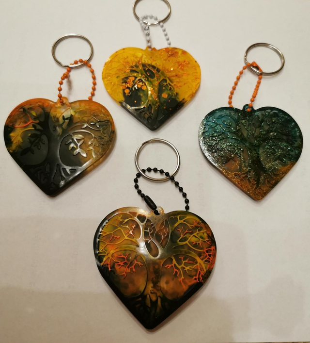 Porte clé Cœur arbre 
