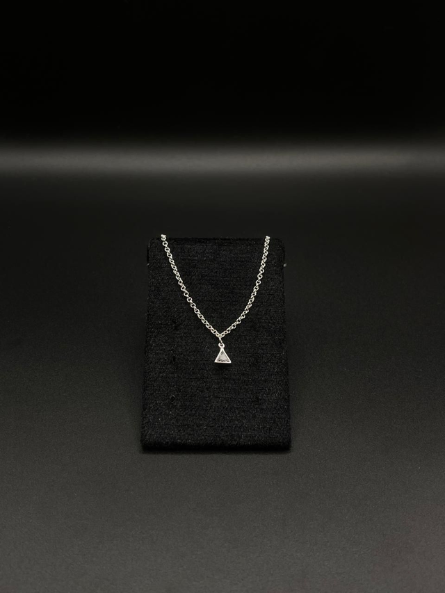 Pulseira elo português entremeio triângulo 