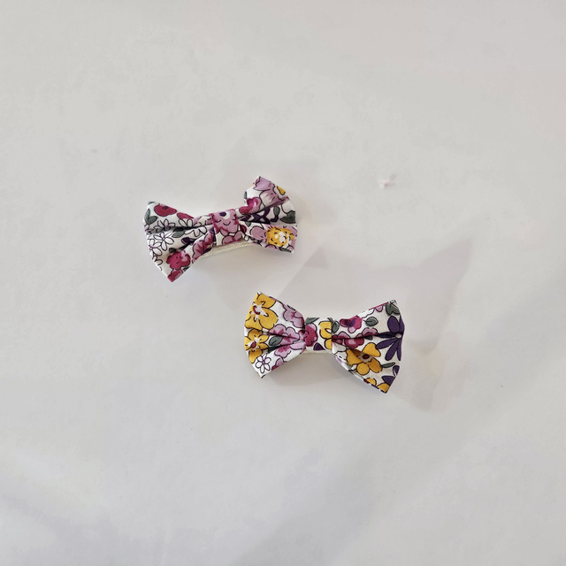 Mini Pinza Par Morado Flores 