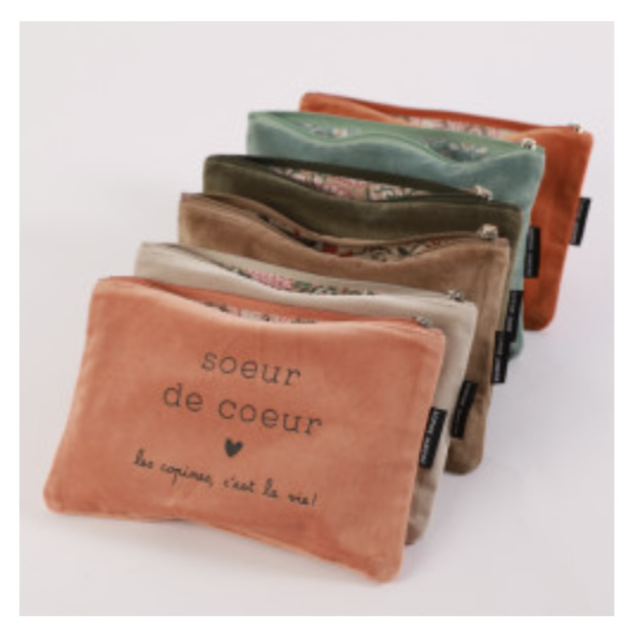 Trousse plate velours 