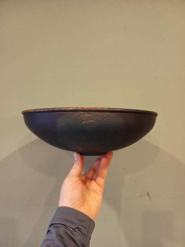 Eiken sla kom 28cm geëboniseerd 