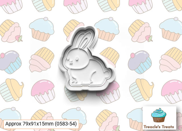 Rabbit Fondant/cookie stamp with cutter 