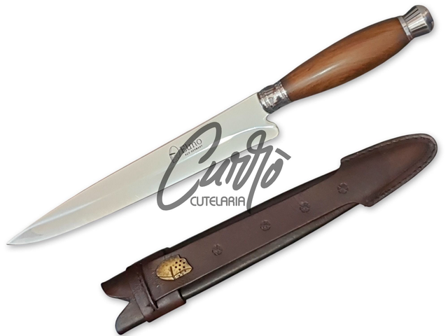 Faca Campeira Missioneira Especial Elmo Inox Madeira 9 Pol