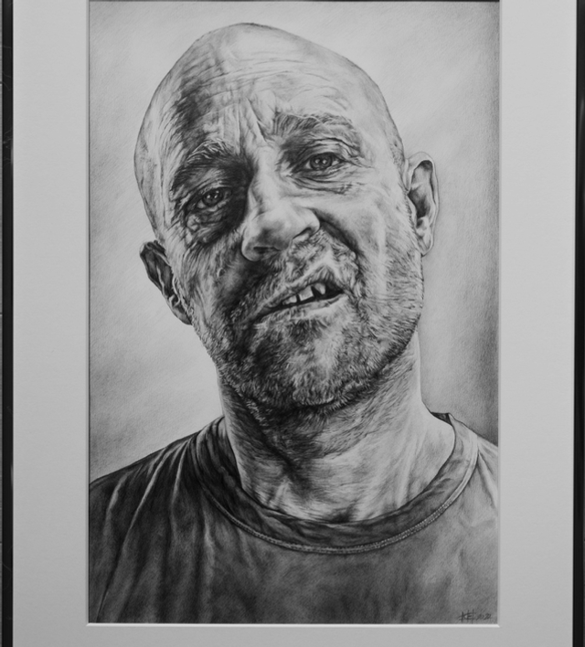 Jürgen Vogel - Karin Engel Unikat/ gerahmt