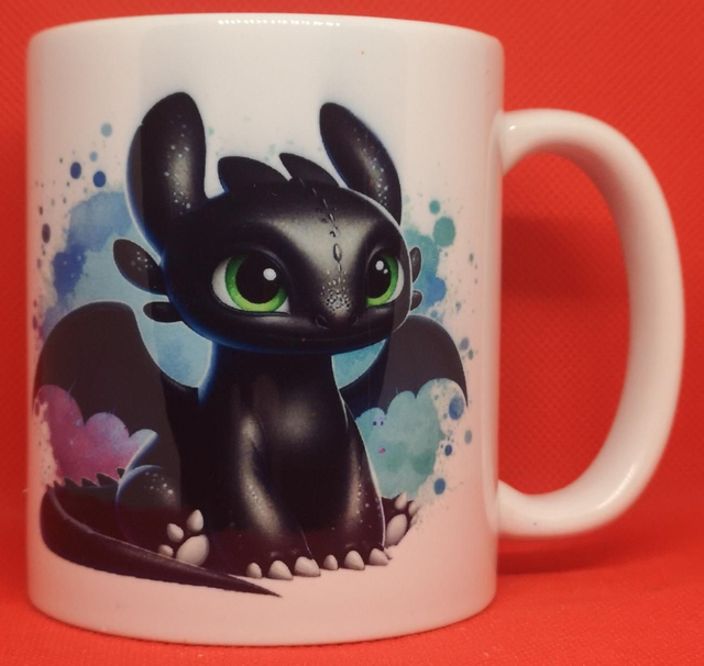 Custom Printed How To Train Your Dragon Cartoon Toothless Mug. 
