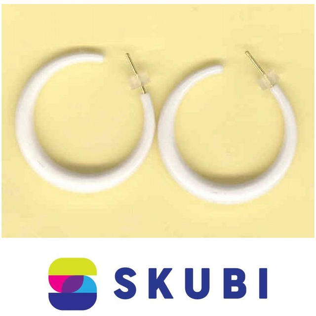 RETRO NÁUŠNICE PLASTOVÉ - KRUHY - 3 CM (č. 166)