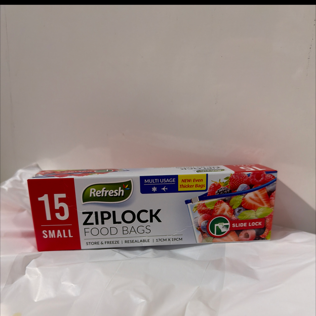 15 small food bags 
