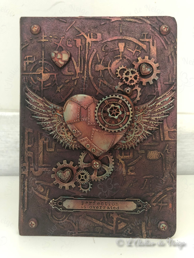 Carnet Cœur Mécanique Rouge