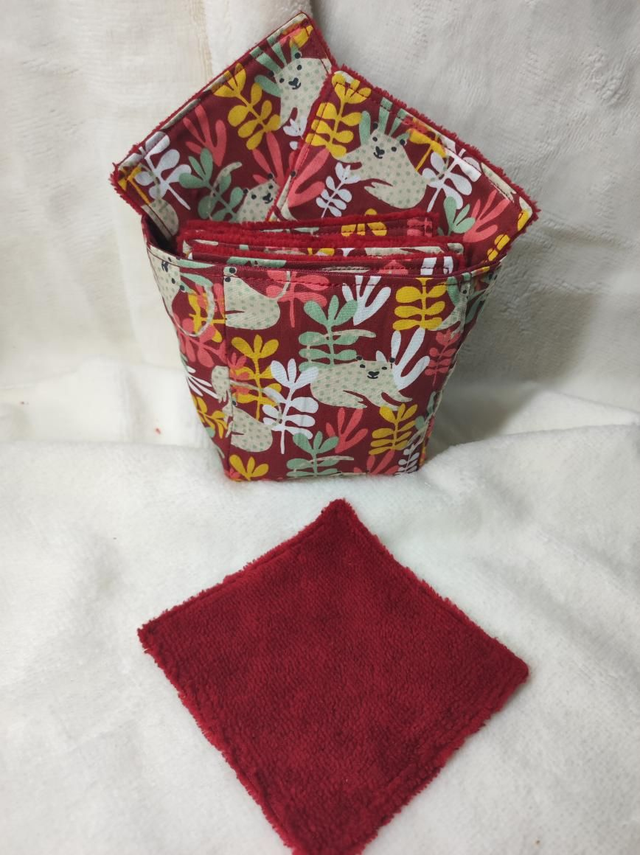 Ensemble visage et douche jungle lie de vin