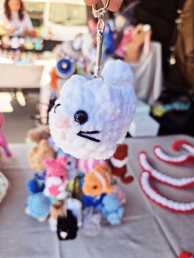 Porte Clés Chat Blanc