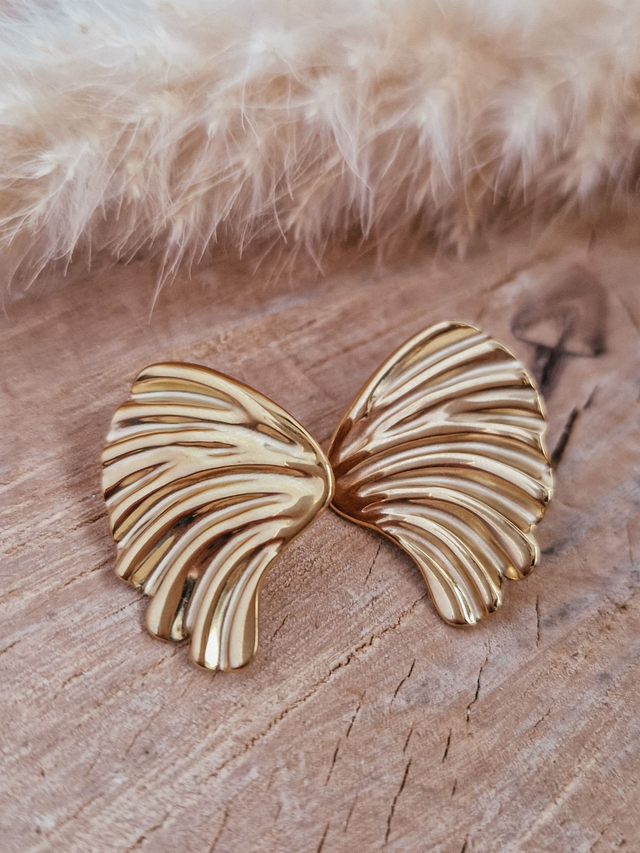 Boucles d'oreilles puces "Les plissées"
