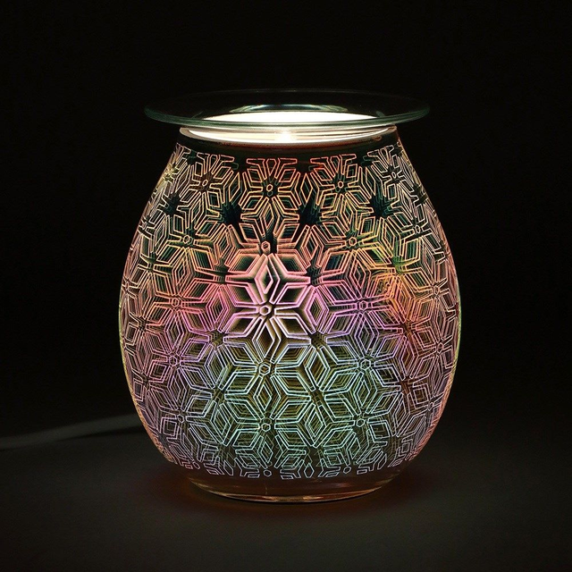3D Geometric Flower Light Up Electric Warmer