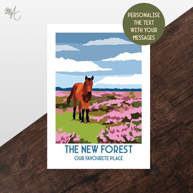 The New Forest, Hampshire, Travel Poster Print ā Vintage Style Wall Art