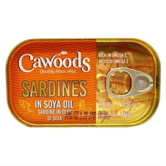 Cawoods  sardines in soya oil