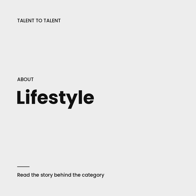 About Lifestyle