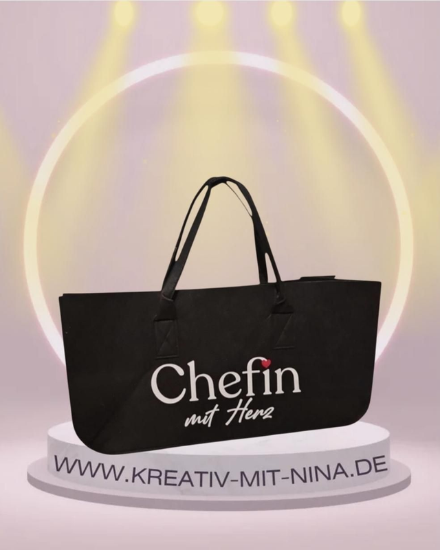 Tasche Chefin mit Herz inkl 2 Farben