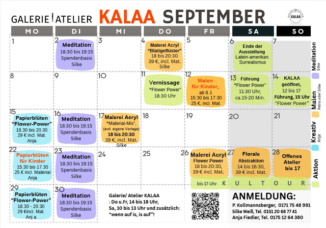 Kursprogramm September 