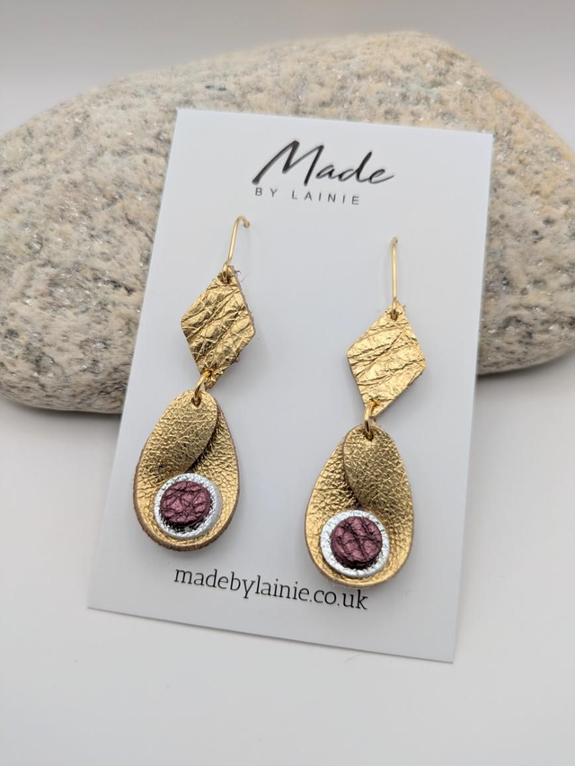 Sculptural Jewel Drop Earrings