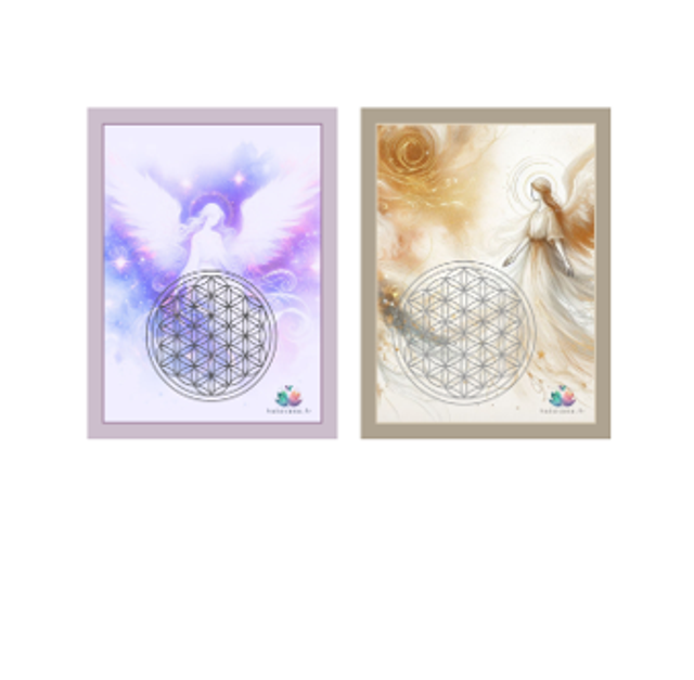 Carte Ange fleur de vie - 0003CFV