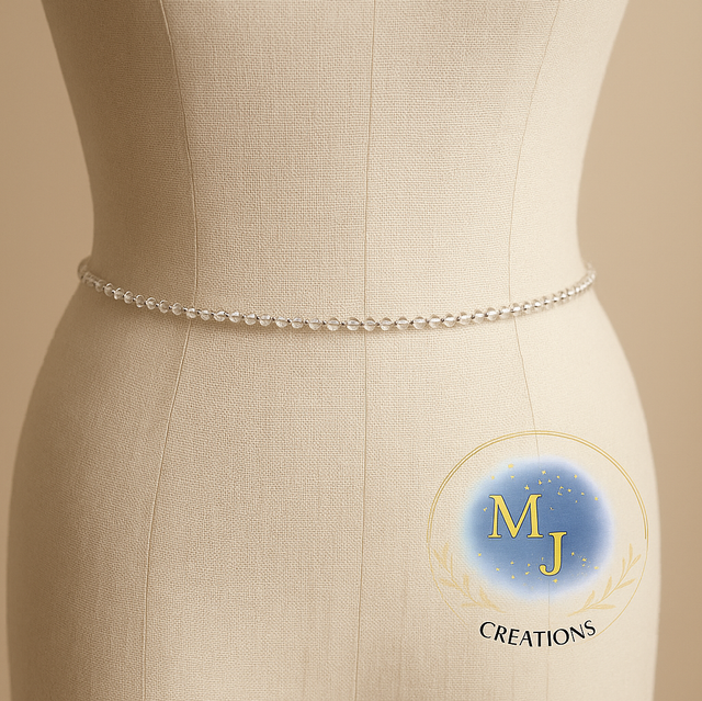 Heupketting op maat – Kristallen 4 mm  Handgemaakt | Op aanvraag