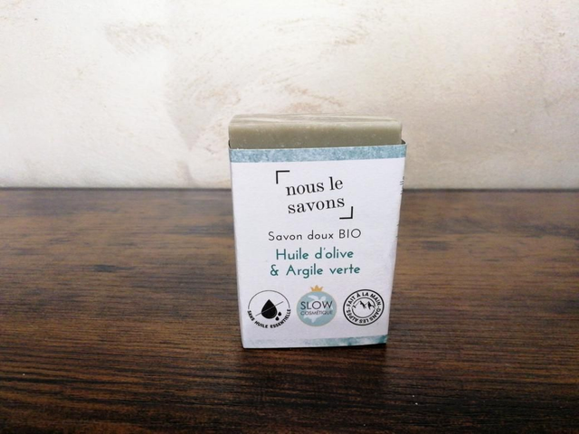 Savon doux BIO huile d'olive et argile vert