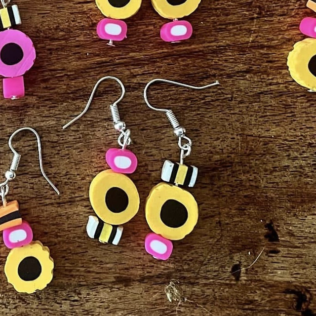 Sweet earrings silver plated ear hooks 