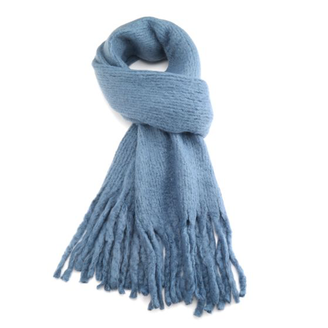 Denim Blue Cosy Winter Scarf
