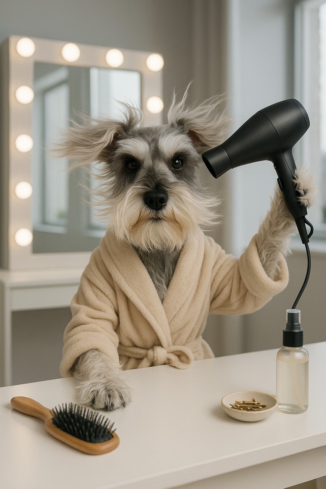 Schnauzer Pampered Pooch Framed Picture 