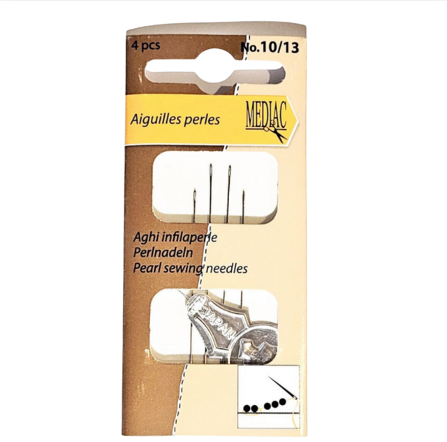 Aiguilles pour perles avec enfile-aiguilles (enfileur)