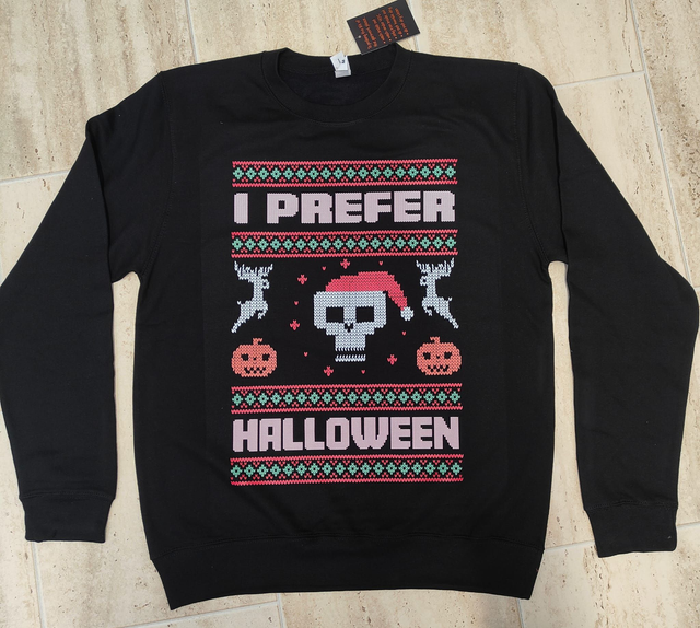 I Prefer Halloween Sweatshirt (Christmas Design)