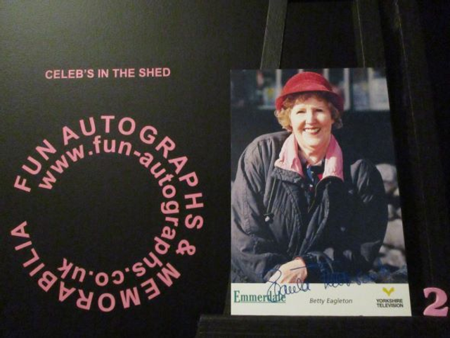 Paula Tilbrook (Betty Eagleton) Original Emmerdale Yorkshire Tv Logo Pre-Print Cast Card (2)