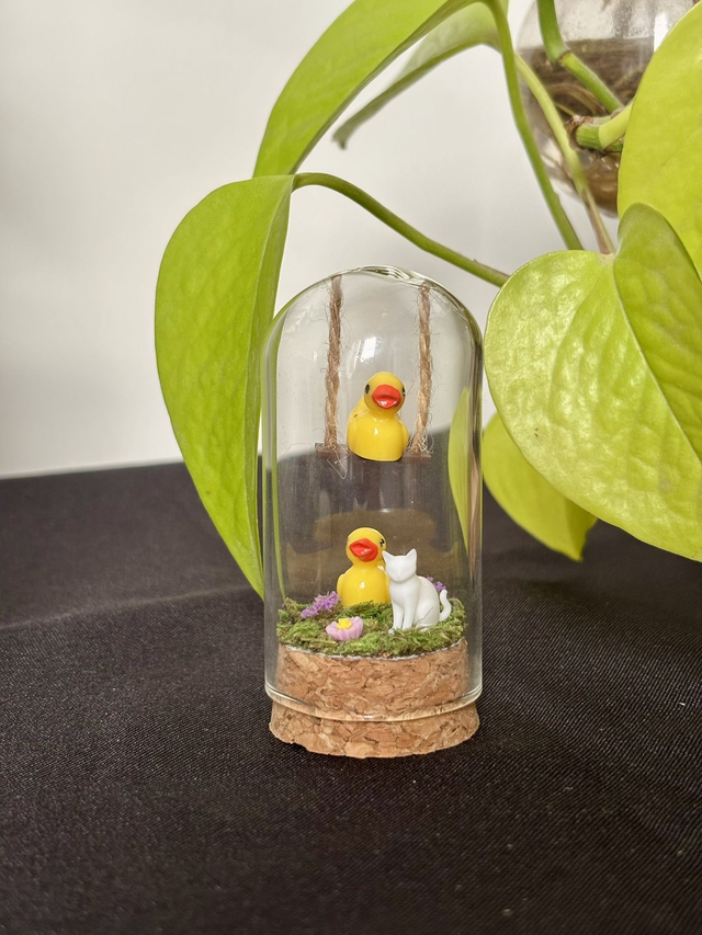 🍃 Mini terrarium verre - Édition été - Canard