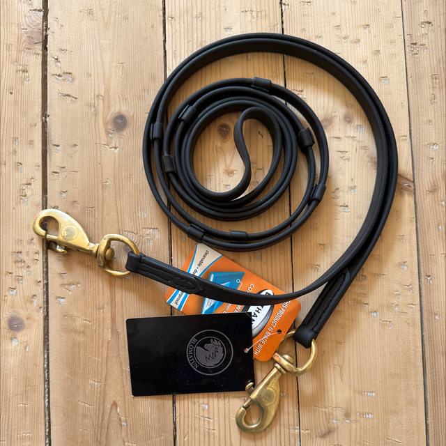 Biothane Zügel Atorka Messing Karabiner