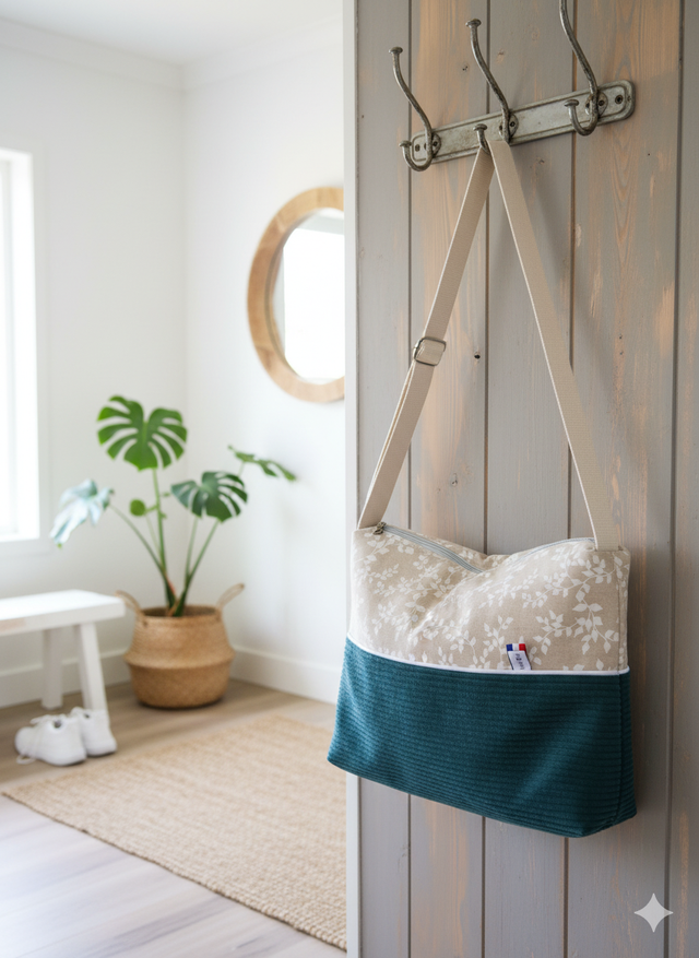 Besace - bleu canard