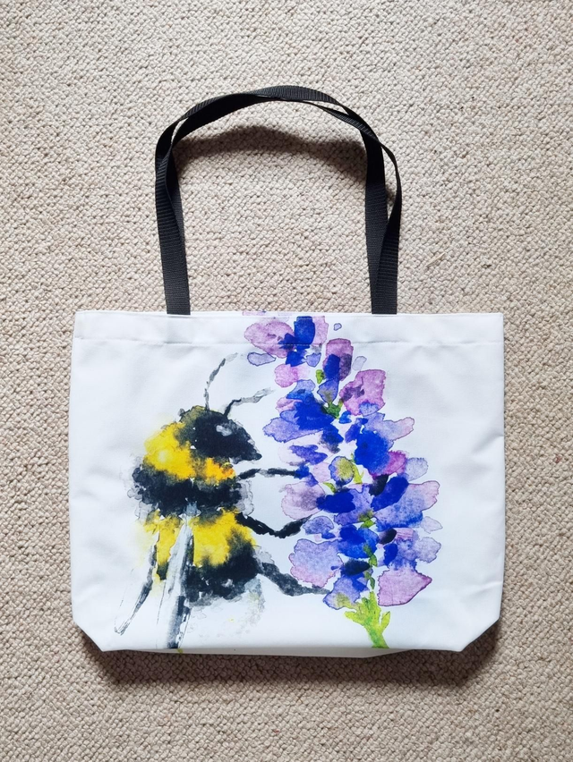 Bee and Lavender tote bag