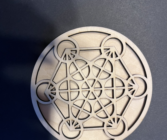 Metatron 10cm sur fond bois 
