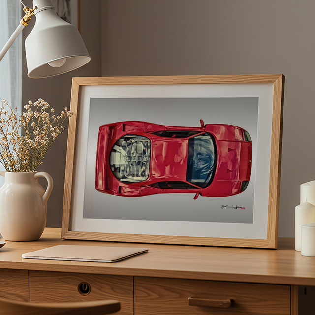 C230114 Ferrari F40 Tipo F25 1990 plan view