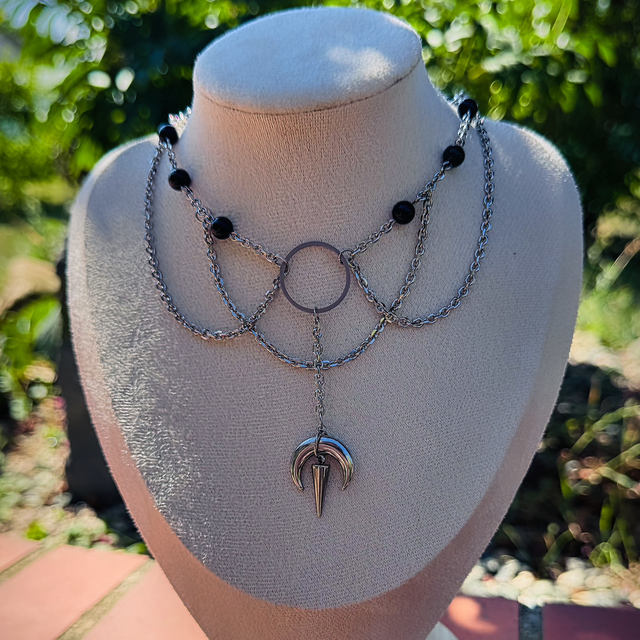 Collier FORCE obsidienne œil céleste 