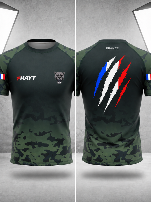 Rashguard Camo vert France