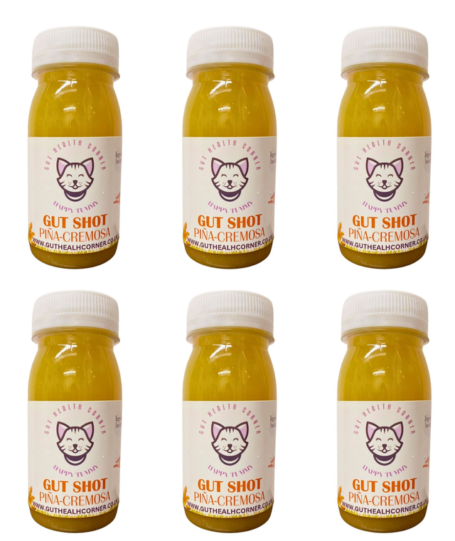Happy Tummy Gut Shots - Routine Pack ++ 120ml x 6 ++ Baobab-Lemon-Ginger-Pineapple
