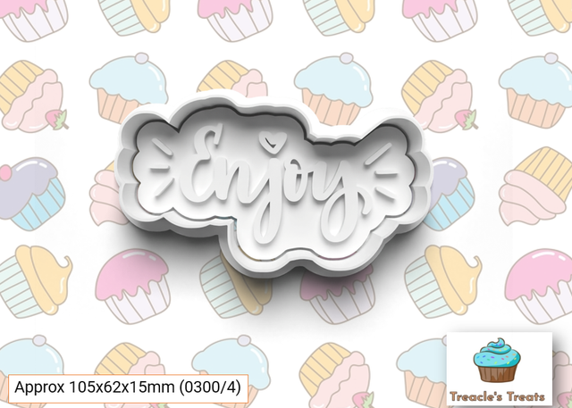 Enjoy Fondant/cookie stamp with cutter
